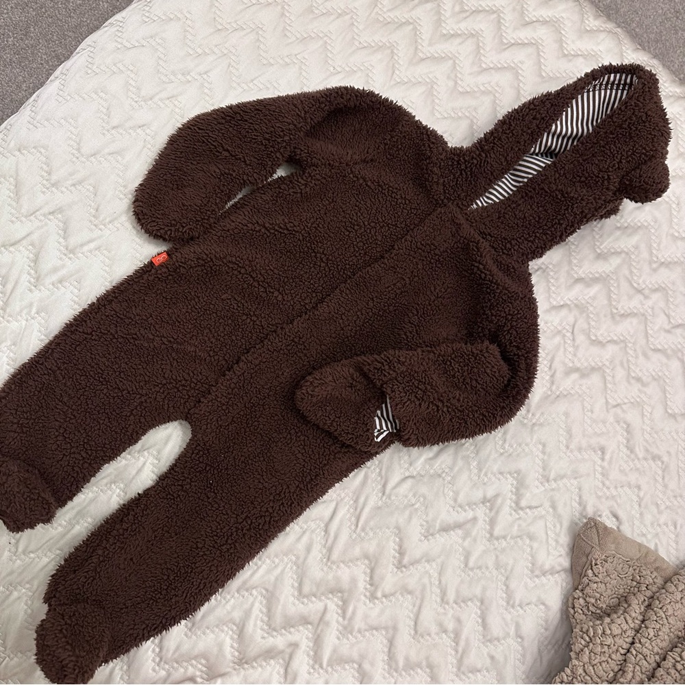 Magnetic Me Brown Plush Footie Bear Jacket